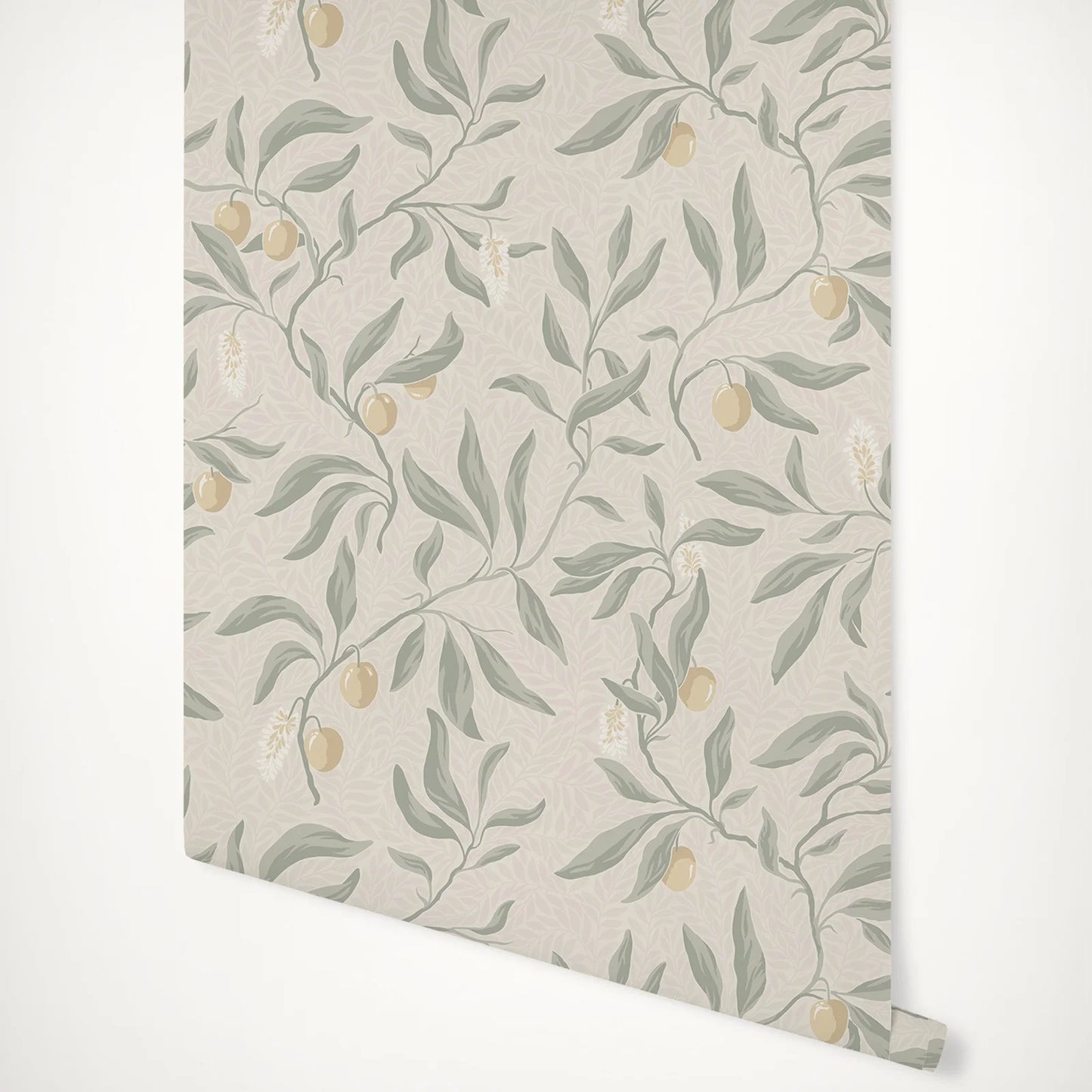 Vinnie Olive Wallpaper Pattern Roll - Sage Green Classic - Roll