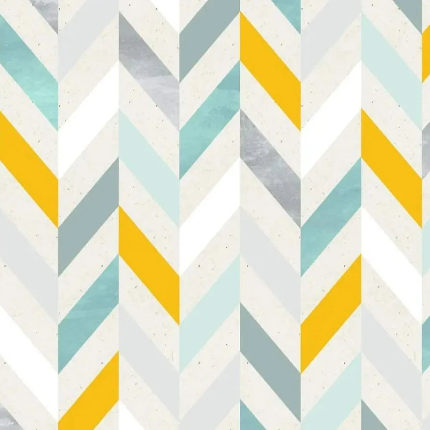 Multicolor Herringbone Peel and Stick Wallpaper - Self-Adhesive Prepasted Contact Paper Wall Mural for Living Room