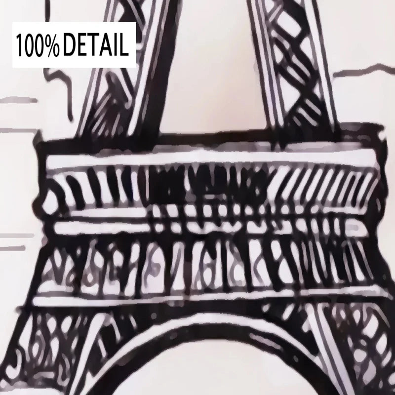 Paris in Watercolor Mural Wallpaper - Detail