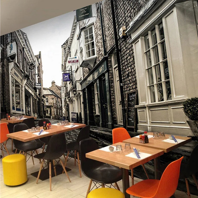 European Street CobbleStone 3D Wallpaper Custom Mural