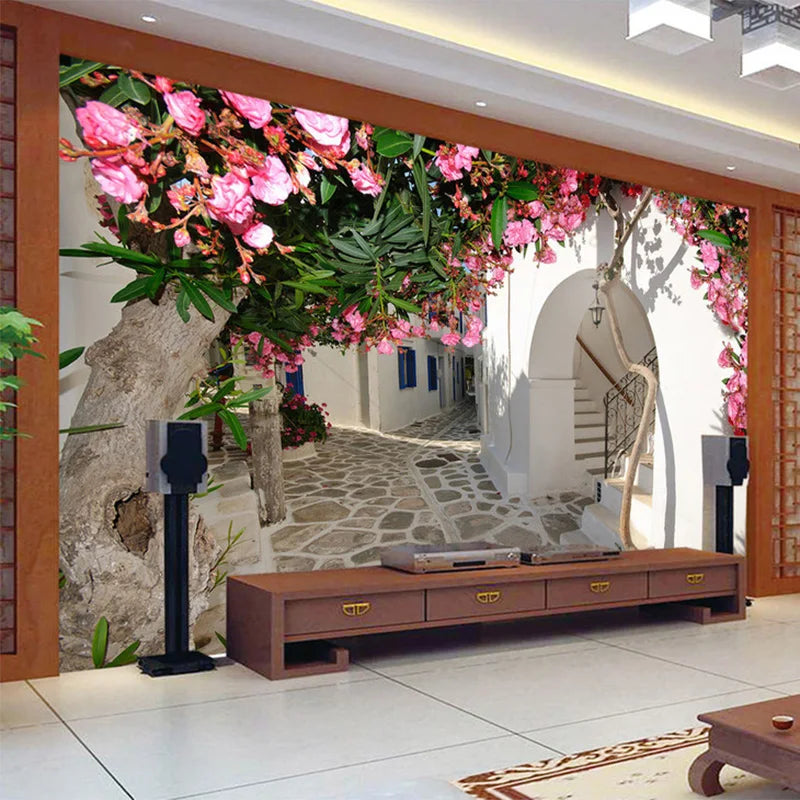 Mediterrenean 3D Summer Wallpaper - Asian Home