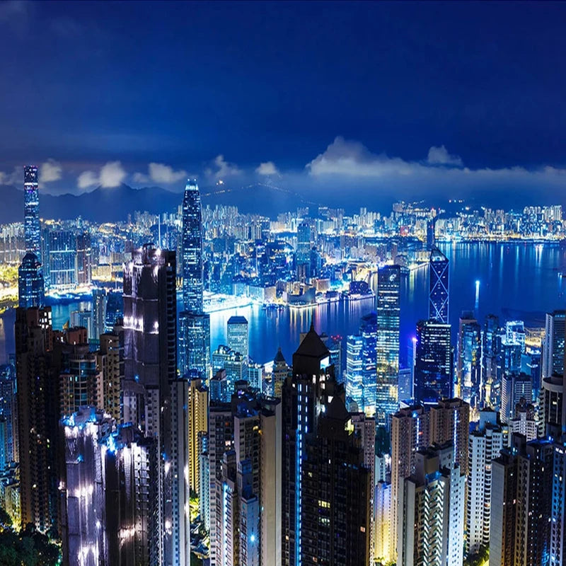 Hong Kong Skyline Photo Wallpaper 3D mural