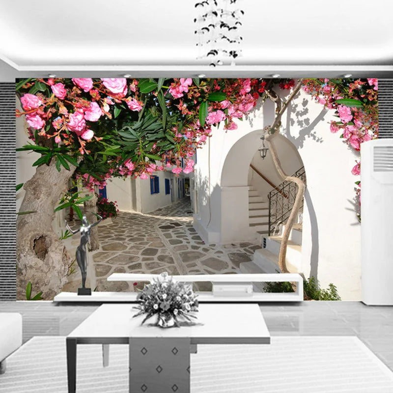 Mediterrenean 3D Summer Wallpaper - Dining or Living Room