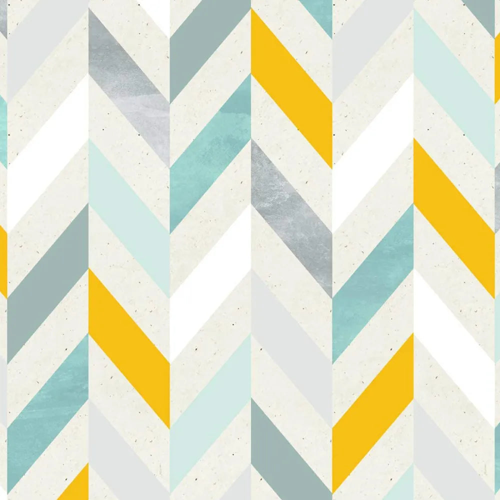 Multicolor Herringbone Peel and Stick Wallpaper - Self-Adhesive Prepasted Contact Paper Wall Mural for Living Room - Design