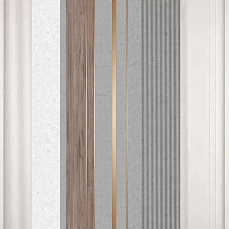 Modern Contemporary Abstract Mural Wallpaper in Gold & Gray White - Design