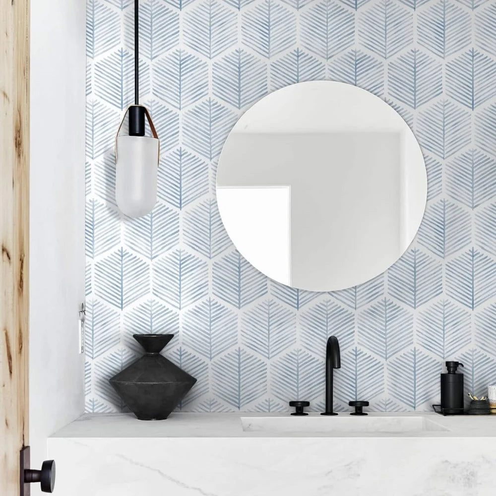 Pattern Peel & Stick Wallpaper Roll - Blue