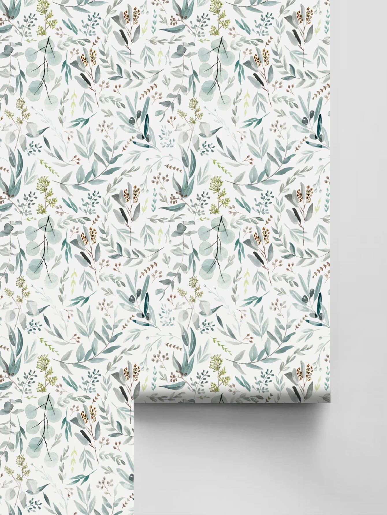 Eucalyptus Leaves Wallpaper pattern roll - sample