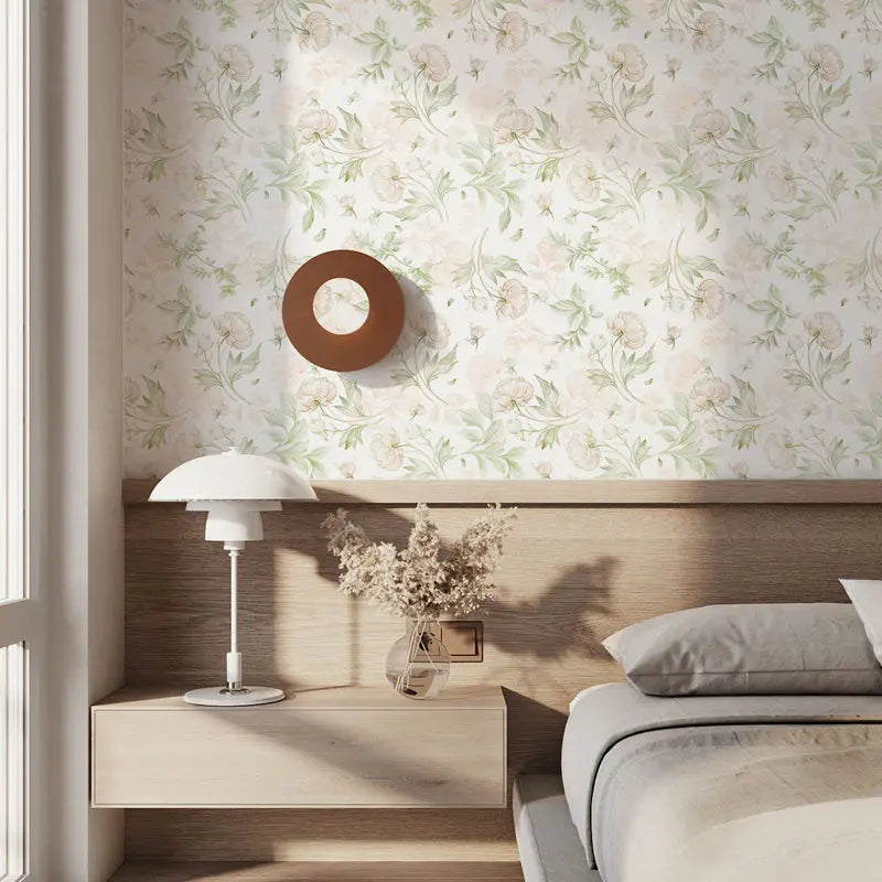 Pastoral Style Self-Adhesive Wallpaper - Waterproof and Moisture-Proof - Bedroom Wall