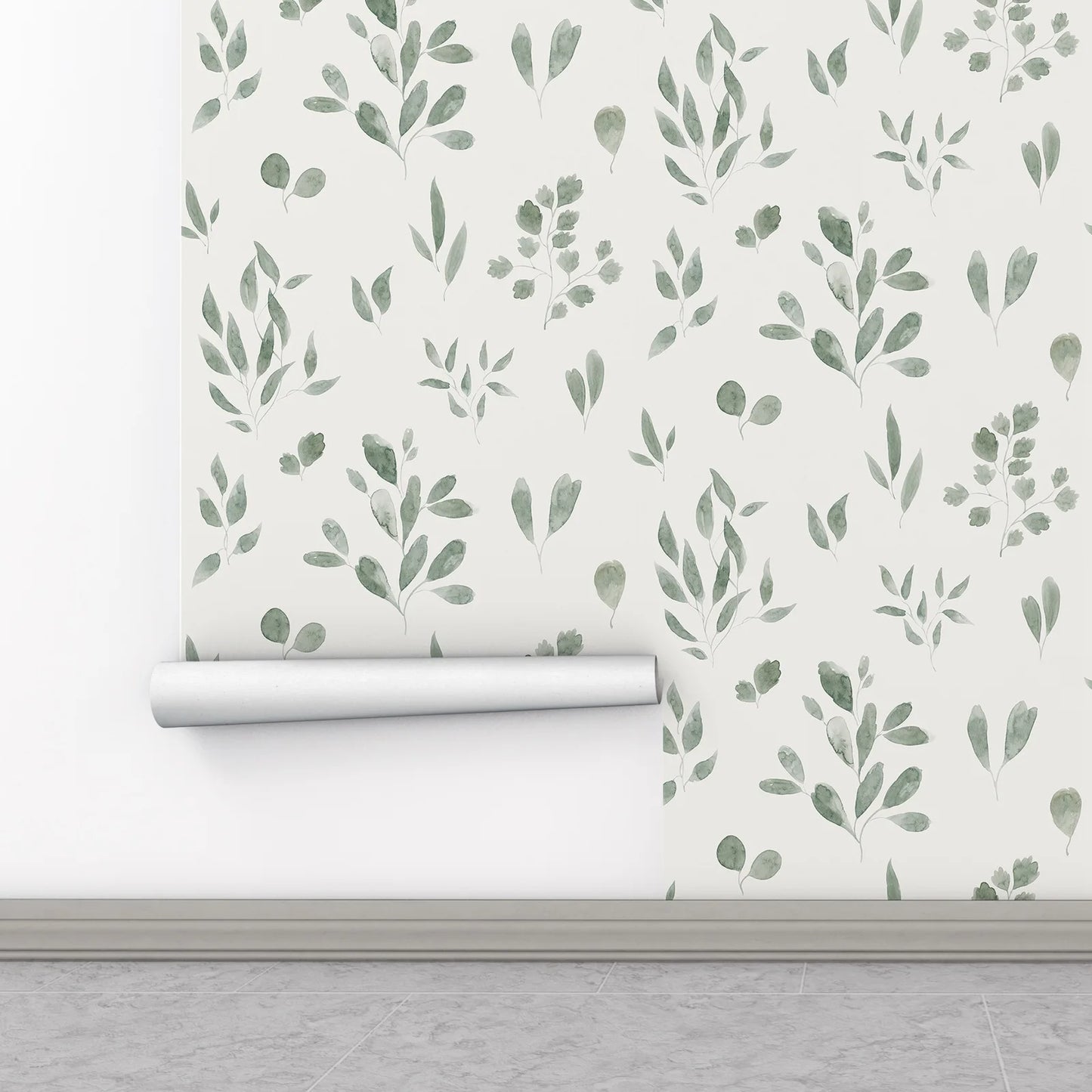 Belle Jade Wallpaper Roll - Green - Roll