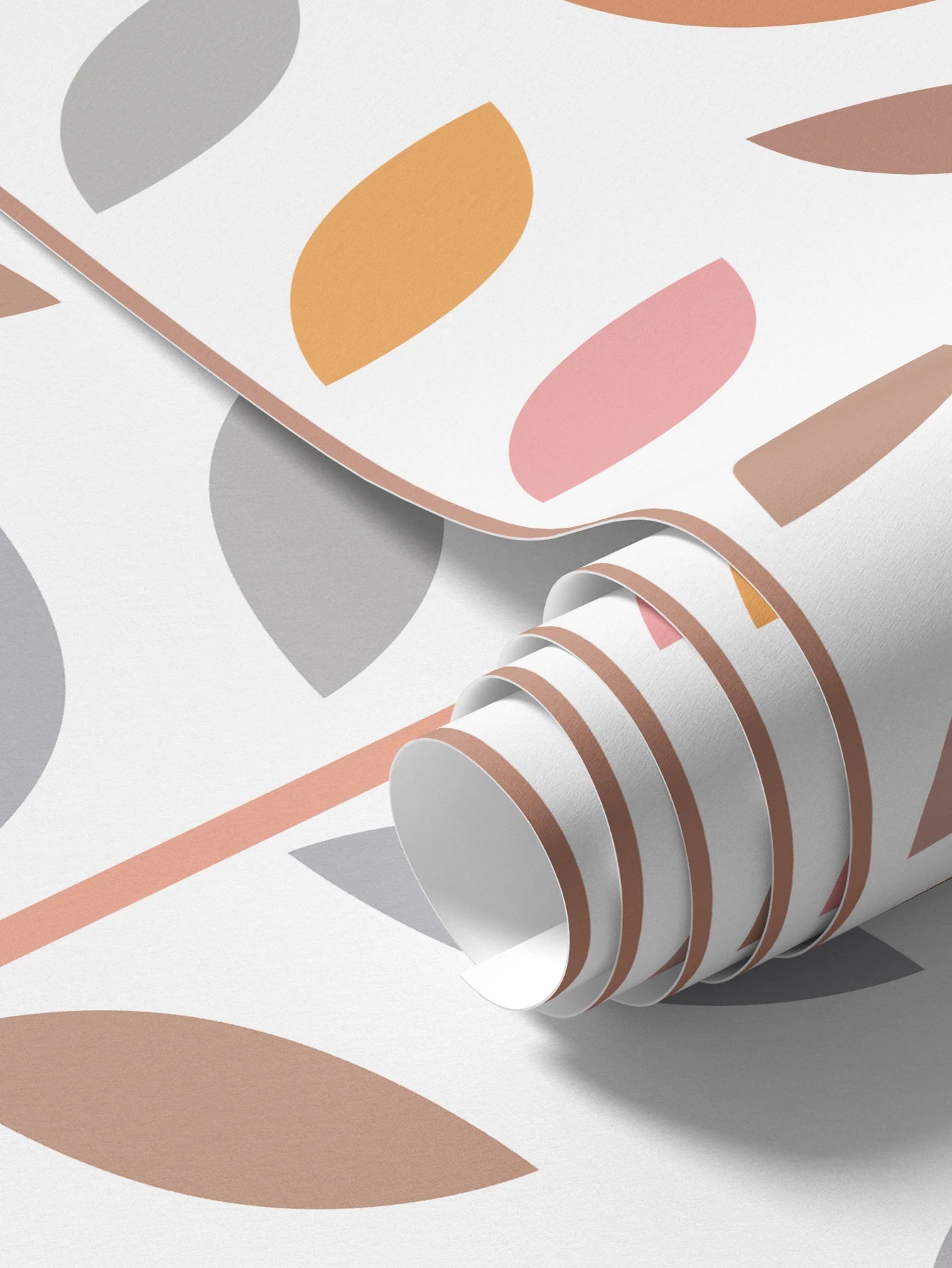 Leaf Multi Color Wallpaper Roll - Self Adhesive
