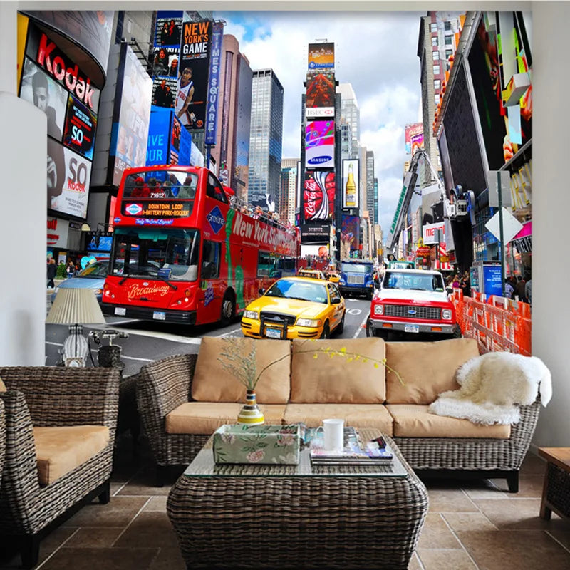 New York Time Square 3D Wallpaper Mural