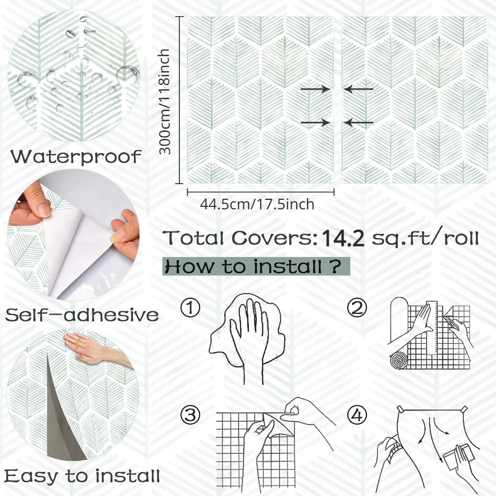 Pattern Peel & Stick Wallpaper Roll - How To Install