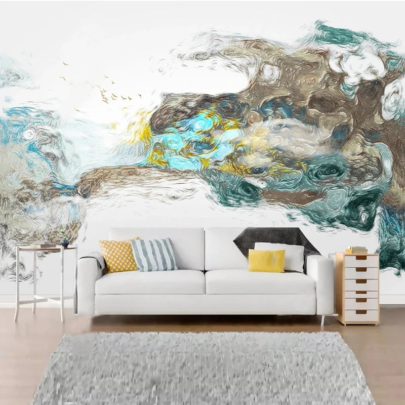 Abstract Marble 3D Wallpaper - Living Room