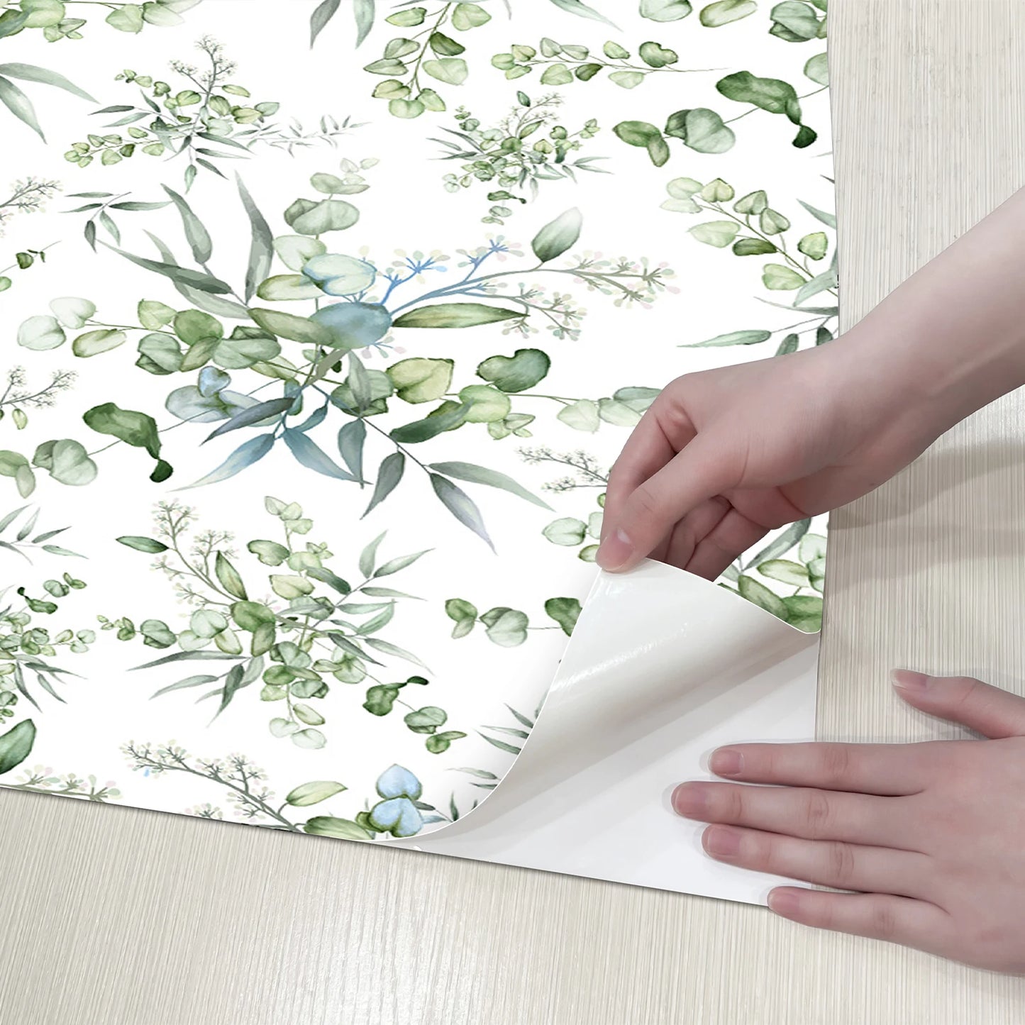 Green Botanical Peel & Stick Wallpaper Pattern