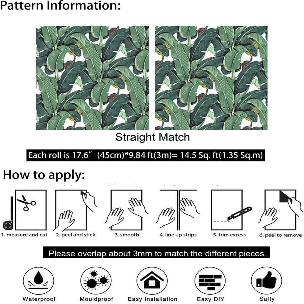 Banana Leaf Wallpaper Roll - Guide