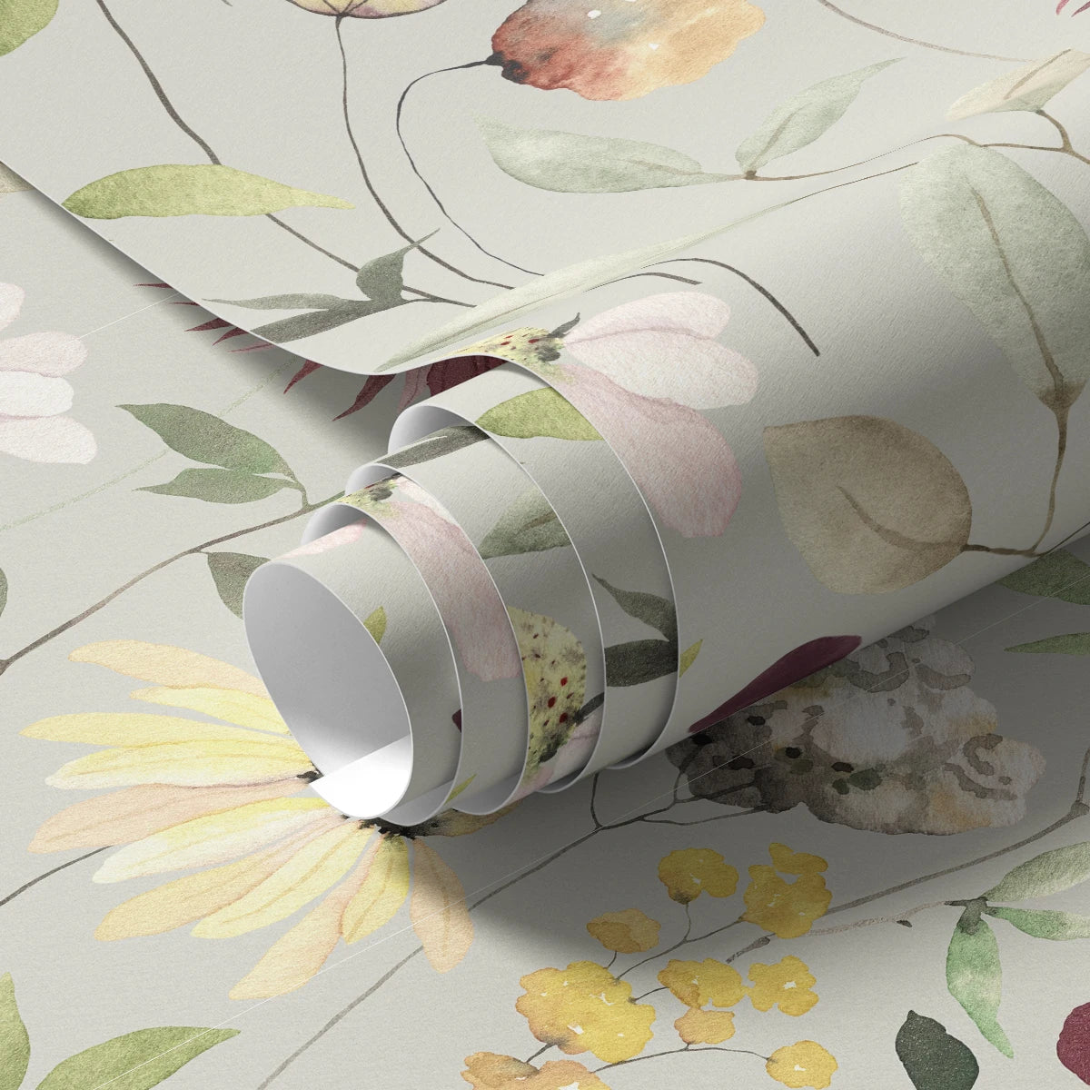 spring blooms garden wallpaper roll design - roll