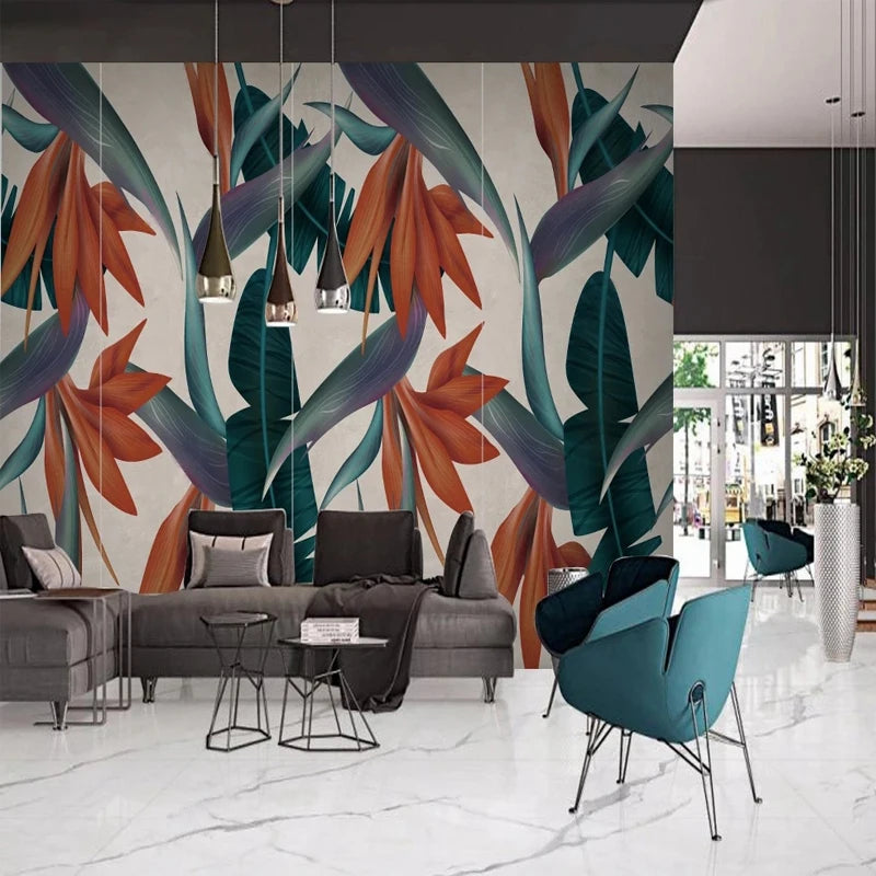 Birds of Prey Painting Mural Wallpaper Custom Size - Living Space Decor