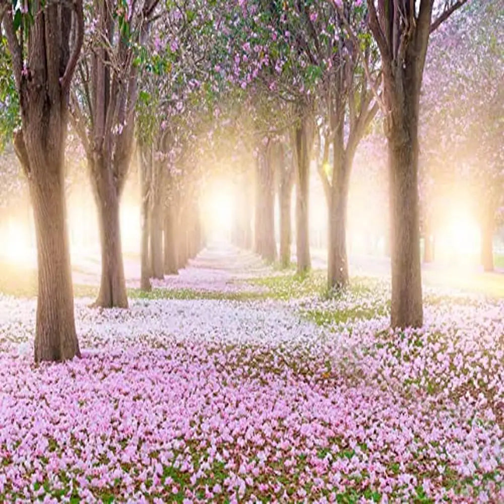 Pink florals Autumn 3D Wallpaper - Design