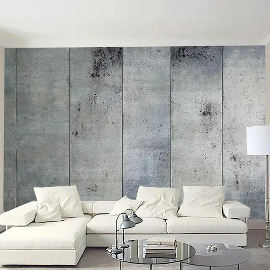 Cement Wall 3D Mural Wallpaper - Living Room