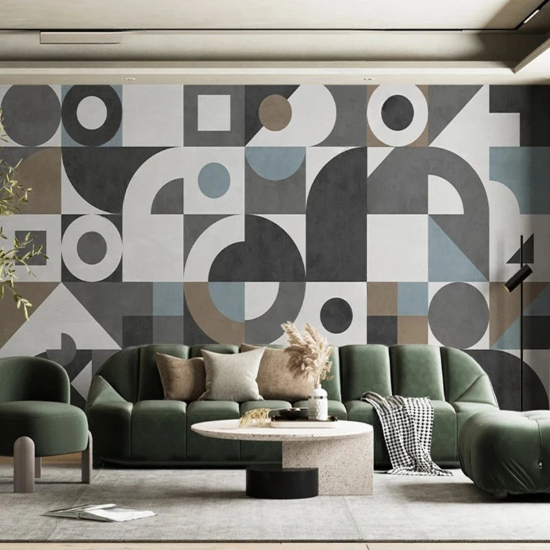 Abstract Retro Contemporary Mural Wallpaper