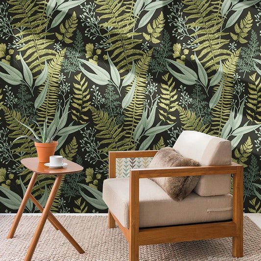  Here’s a product description for the Tropical Green Leaves Wall Stickers with multiple designs:  5-Design Tropical Green Leaves Wall Stickers - PVC Self-Adhesive